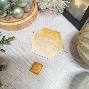 Glow, soft golden watercolor with honey, handmade