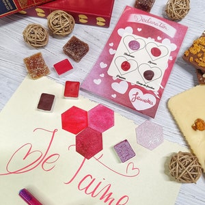 Carte a punti di San Valentino, acquerelli fatti a mano