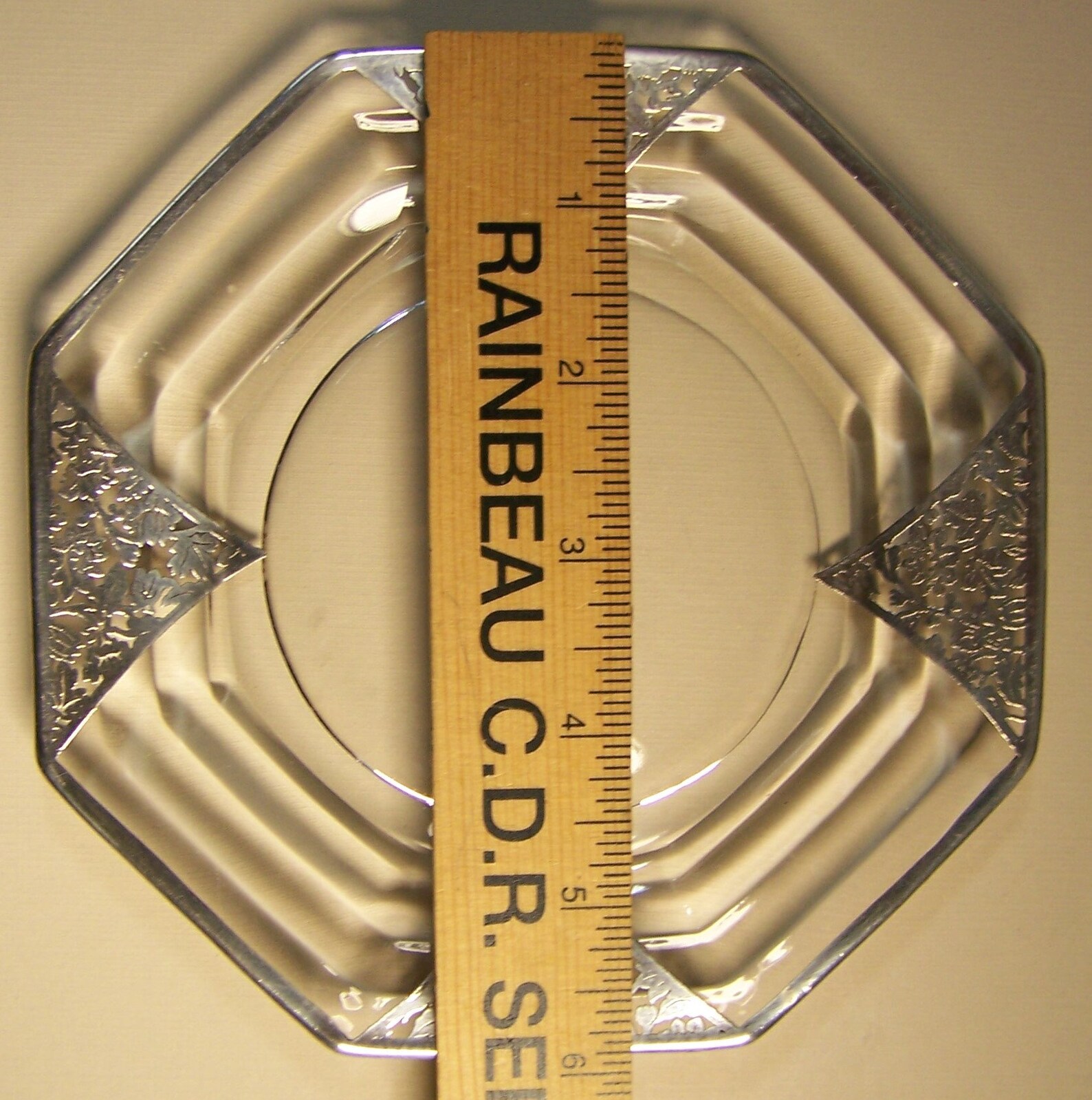 SterlingSilver Overlay Decorative Glass Plate 1930s etched Etsy