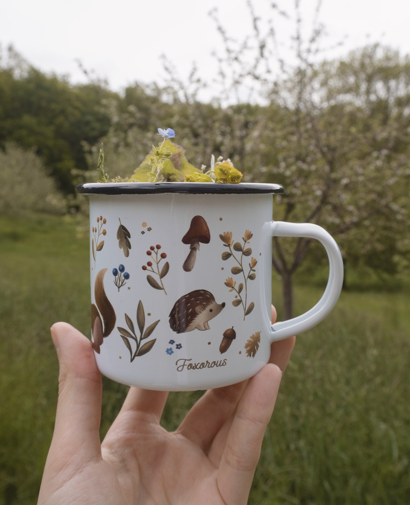 Cottagecore Mug Fairy Mug Aesthetic Mug Nature Enamel Mug Etsy