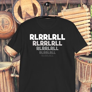 Regalo per batterista / Maglietta Paradiddle RLRRLRLL / Maglietta per batteristi / Maglietta Drum Rudiment