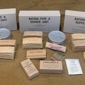 WWII US Army Mid War K Ration and Contents - Complete and Edible - Experience What Soldiers Ate During WW2