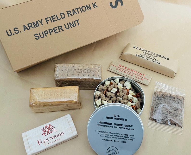 WWII US Army Early War K Ration Reproduction With Edible Contents - Etsy