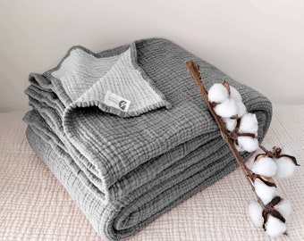 Oversized Layer Gauze Throw ,king Size Muslin, Adult Soft