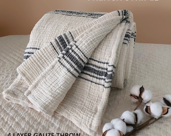 Cotton gauze throw new arrivals