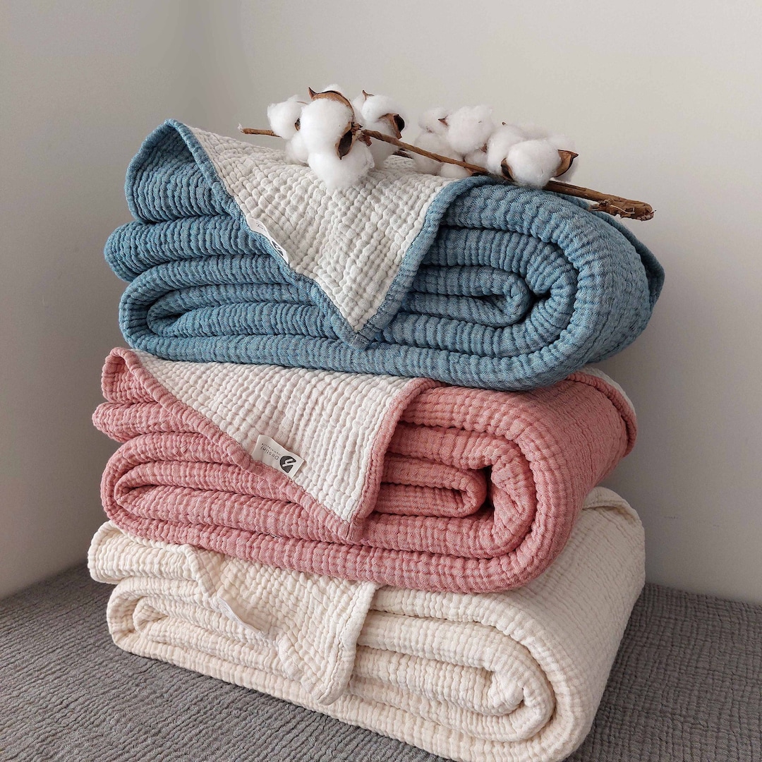 Soft King 4 Layer Gauze Custom Size Muslin Bedcover, OEKOTEX Certified