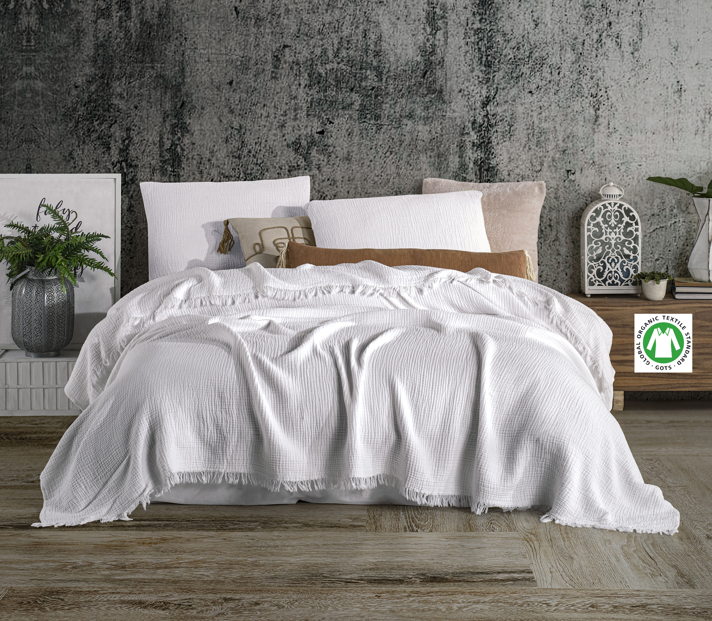 Coperta Acrilico Verde Acqua 130 X 170 Cm Copriletto Con Frange - Foto 4