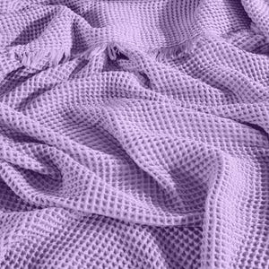 Organic Cotton Waffle Throw Blanket: Lightweight Breathable Bedding