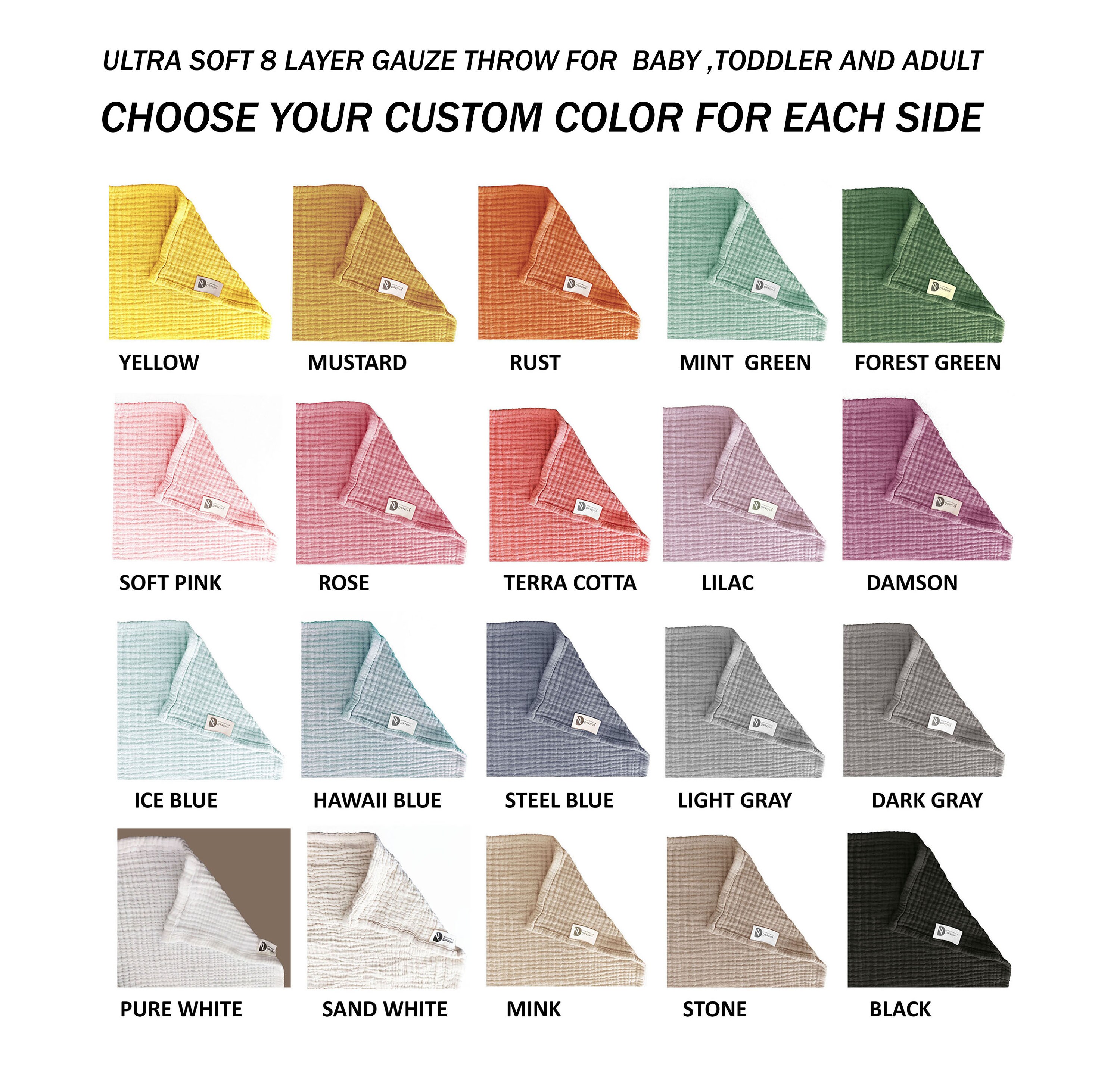 Bavaglini Neonato In Cotone BIO - Set 4 Pezzi Impermeabili, 10 Strati Assorbenti - Foto 6