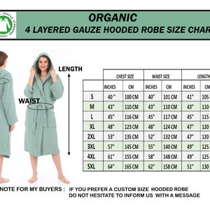 Unisex Organic 4 Layer Gauze Robe, Muslin Bathrobe, Cozy Dressing Gown, Soft and Chic Sauna Robe, Single Color Muslin Robe, Gift for Woman image 7