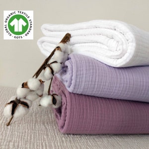 Organic %100 Pure Cotton 4 Layer Soft Lightweight Gauze Throw Blankets and Pillowcases, Available for Adults, Teenagers, Kids and babies image 1