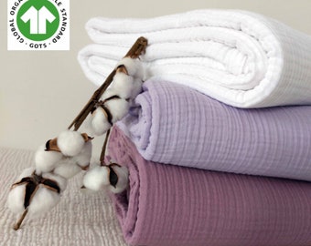 Mantas y fundas de almohada de gasa ligera y suave de 4 capas de algodón 100 puro orgánico, disponibles para adultos, adolescentes, niños y bebés