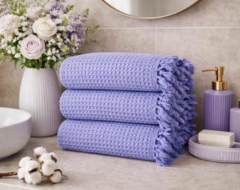 Organic Cotton Waffle Weave Towel: Mustard Yellow Bath, Beach, Picnic