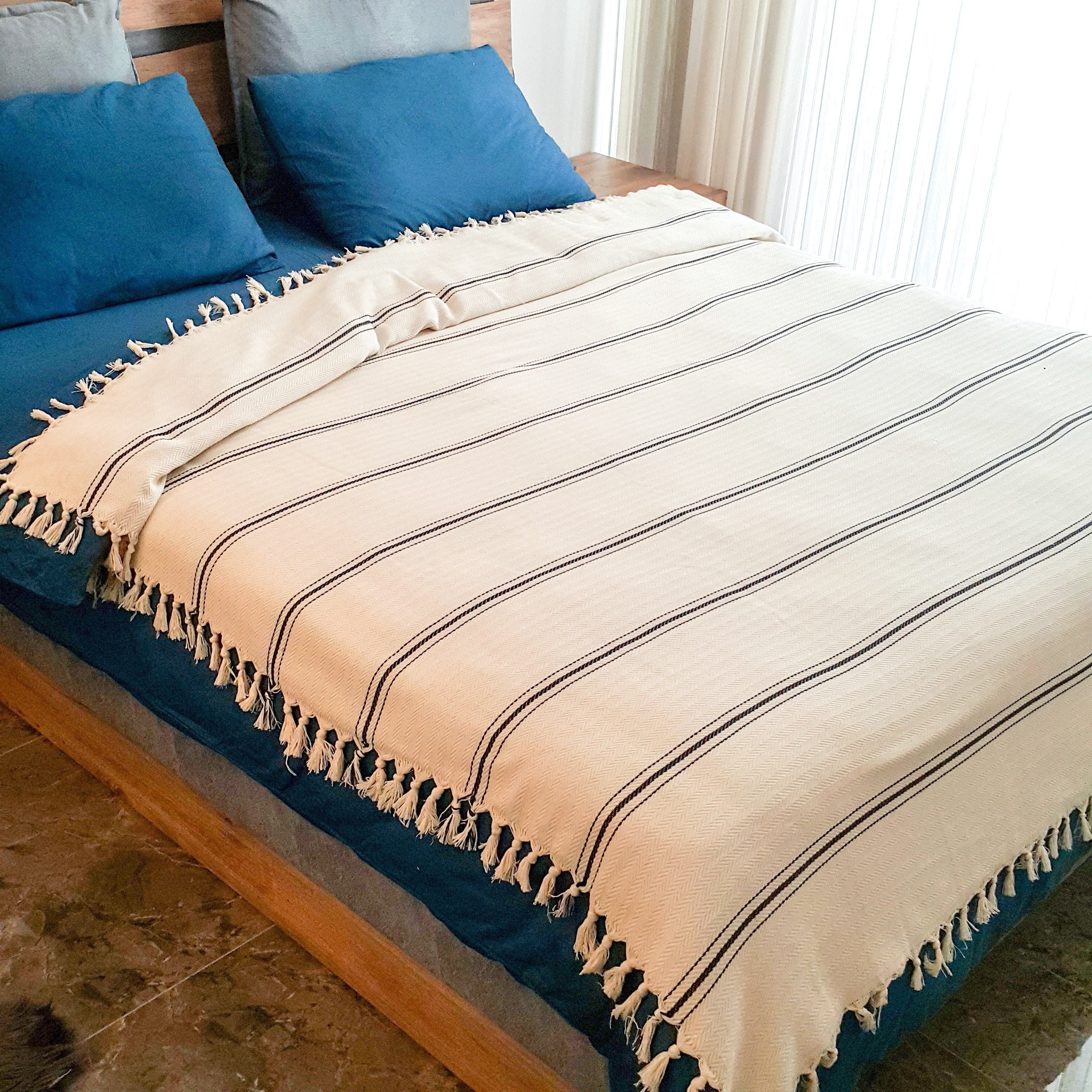 Cotton Throw Blanket Cozy Blanket Organic Boho Throw Etsy