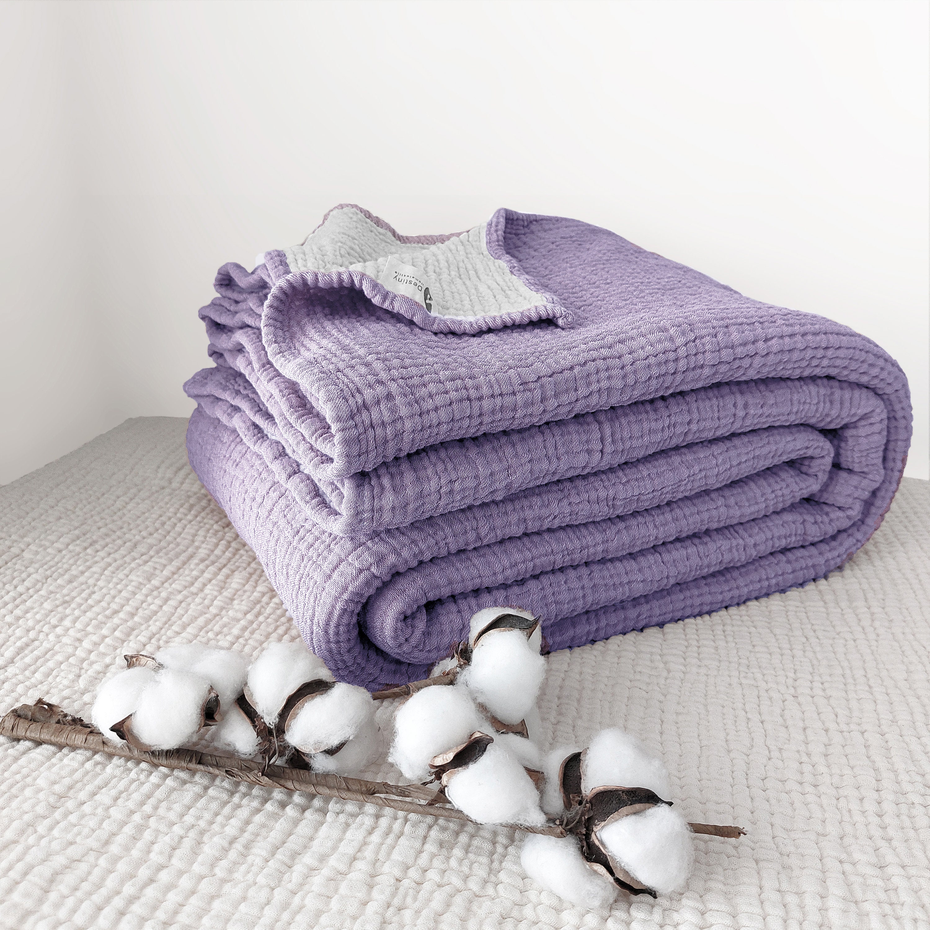 Lilac Color Pure Cotton 4 Layer Gauze Throw California King Queen Twin Toddler gauze Blanket Adult Oversized Cotton Throw Etsy Canada