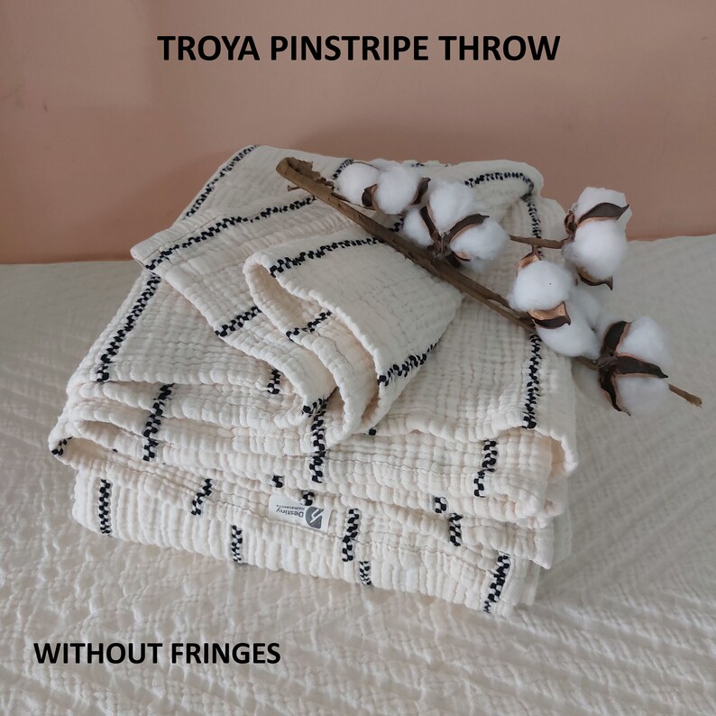 Boho King Size Cotton Gauze Throw Blanket Soft Color Cozy Etsy