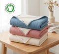 Organic Cotton Muslin Bedspreads, Soft 4 and 8 Layer Gauze Throw Blankets