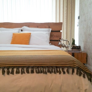 Oversized Bed Blanket, Cozy Blanket, Organic Boho Throw Blanket, Gray 79x102 Inches Throw, Turkish Throw Blanket, Boho Woven Blankets Throw image 5