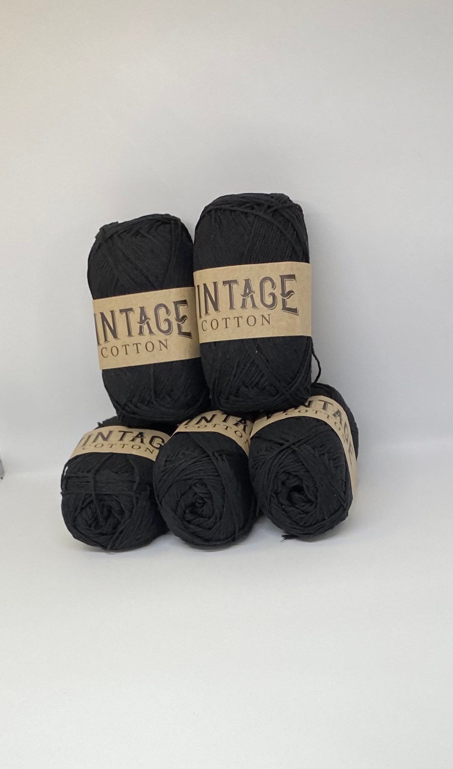 DK Cotton Yarn 5 x 100g Balls Knitting & Crochet Black Etsy