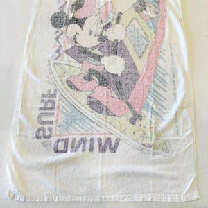 Vintage Disney Minnie Mouse Beach Towel Minnie's Adventure Club Surf Franco READ image 9