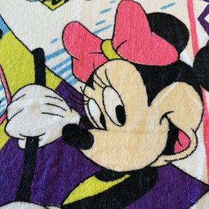 Vintage Disney Minnie Mouse Beach Towel Minnie's Adventure Club Surf Franco READ image 5