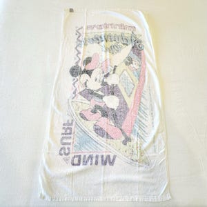 Vintage Disney Minnie Mouse Beach Towel Minnie's Adventure Club Surf Franco READ image 10