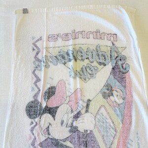 Vintage Disney Minnie Mouse Beach Towel Minnie's Adventure Club Surf Franco READ image 8
