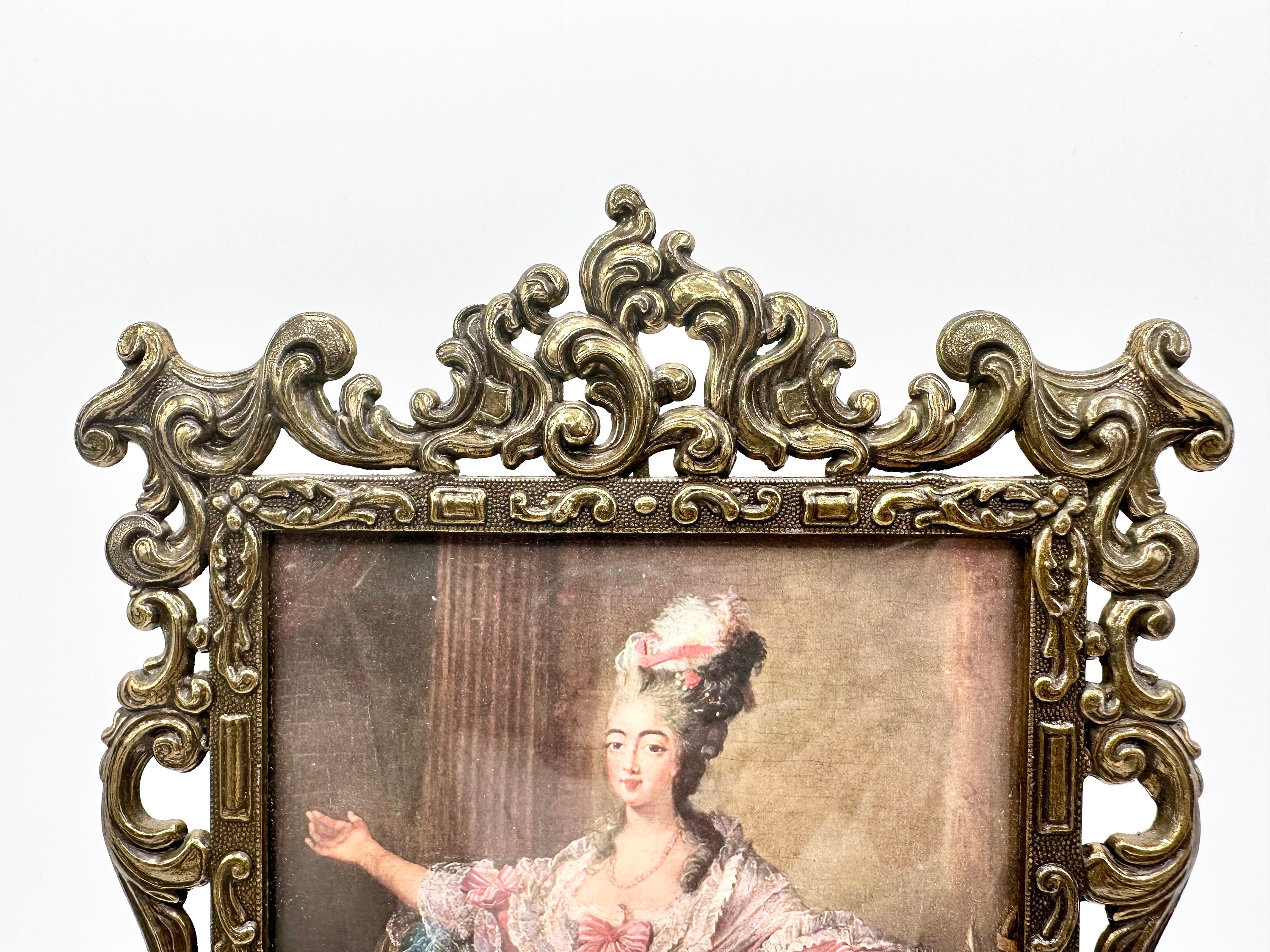 Vintage Ornate Gold Frame Depose Art Print Victorian Woman Made in ...