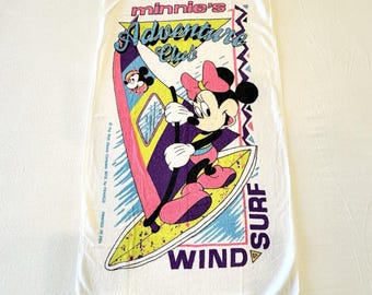 Vintage Disney Minnie Mouse Beach Towel Minnie's Adventure Club Surf Franco READ