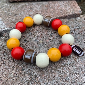 Football Team Beaded Bracelet