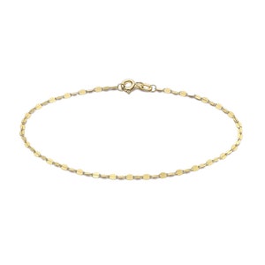 9CT Yellow Gold 1.8MM Forzatina Chain Bracelet 18.5CM/7.25