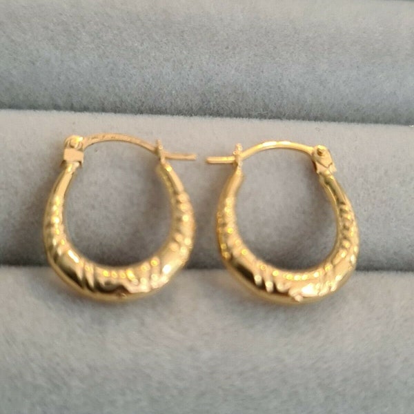 9ct Yellow Gold Creole Earrings