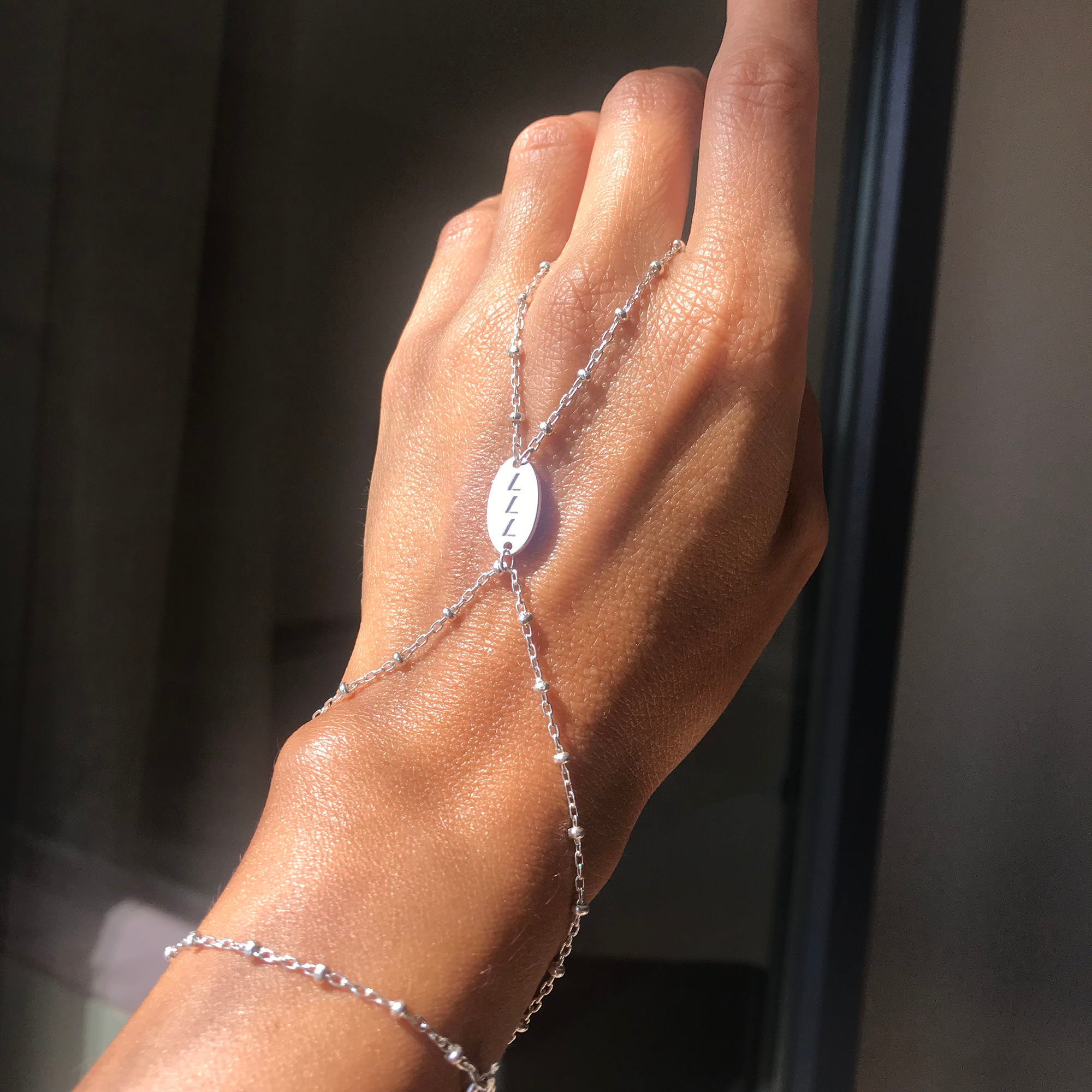 777 Silver Shahmaran Hand Bracelet Tiny 