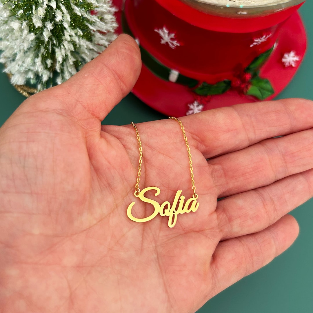 Sterling Silver Name Necklace, Custom Name Necklace, Personalized