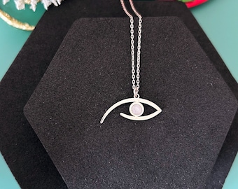 Silver Eye of Ra Necklace, Evil Eye Necklace, Eye of Horus, Protection Necklace, Spiritual Necklace, Best Christmas Gift For Her