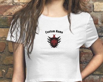 Personalised Albanian Women’s Crop Tee | Type your name