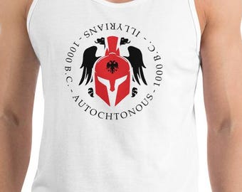 Illyrians Warrior Helmet Albanian Unisex Tank Top