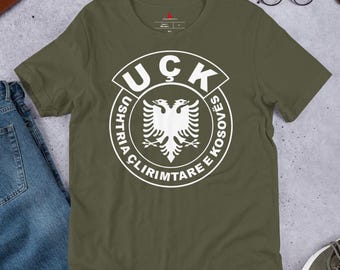 UCK Kosovo Liberation Army T-Shirt, Albanian Patriotic Graphic Tee