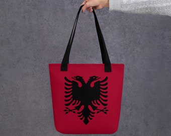 Albanian Flag Tote Bag