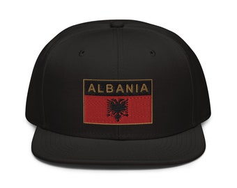 Albania Flah Embroidered Snapback Hat
