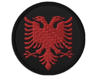 Albanian eagle embroidered patches
