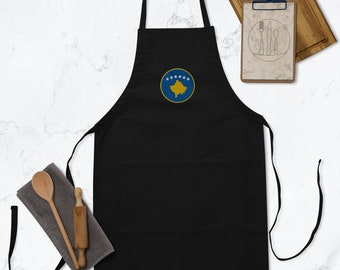 Kosovo flag Embroidered Apron | Kosova