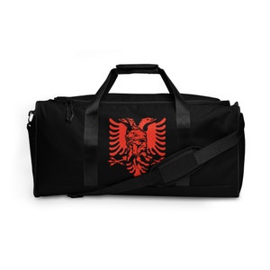 UCK Albanian Two Headed Eagle Skanderbeg Autochthonous Duffle Bag