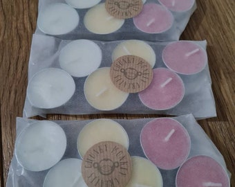 Highly Scented Handpoured Soy Wax Tea Lights - Pack of 6