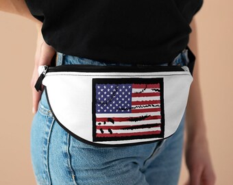 USA Flag Wrestling Sport Waist Pack Fanny Pack Adjustable For Hike USA Flag Wrestling Sport Waist Pack Fanny Pack Adjustable For Hike
