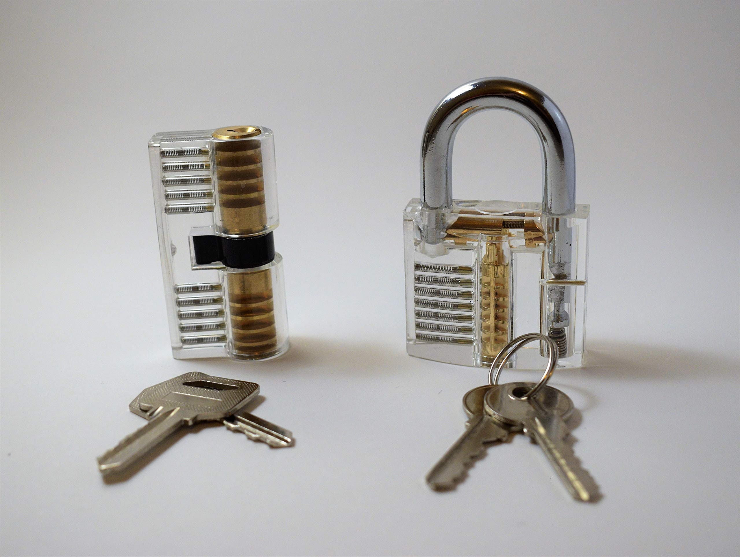 19 Pc Lock Pick Training Set with 2 clear training locks. Etsy