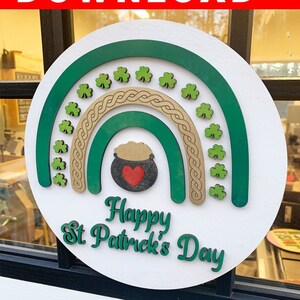 St Patrick&#39;s Day Round SVG, St Patricks Cut File, St Paddys SVG File, Irish SVG File, Laser St Patrick&#39;s Day, St Patty&#39;s Day Round