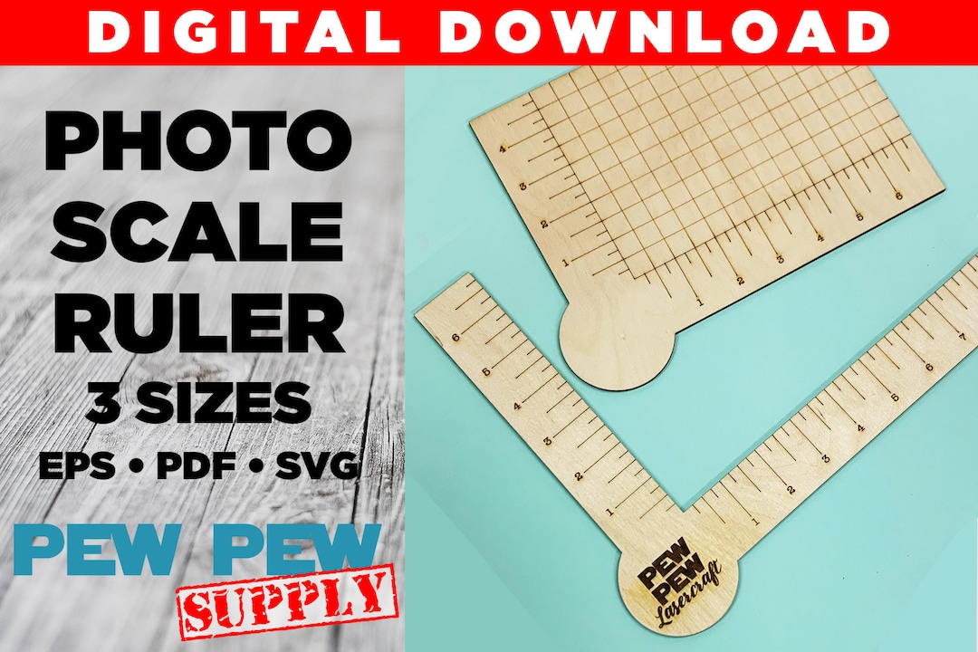 Photo O Ruler Photo Ruler Laser Cut File, Photo Prop Ruler, Reference Size for Photos ...