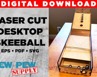 Desktop Skee-Ball Game, SVG Cut File, Arcade Game Cut File, Arcade Bowling Game, Laser Cut File
