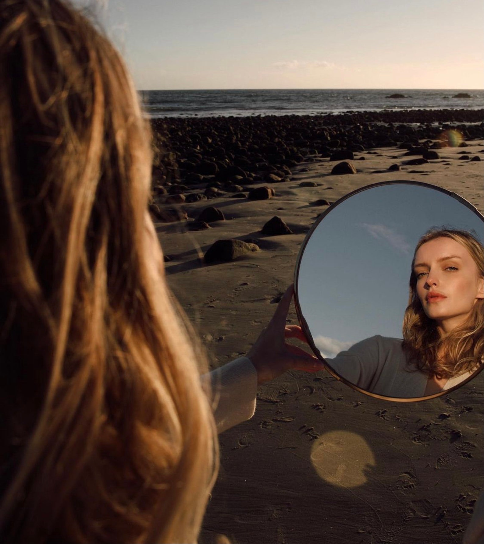 Espejo redondo 16'' pared de oro marco decorativo | Etsy